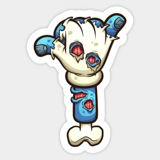 Zombie hang loose hand Sticker